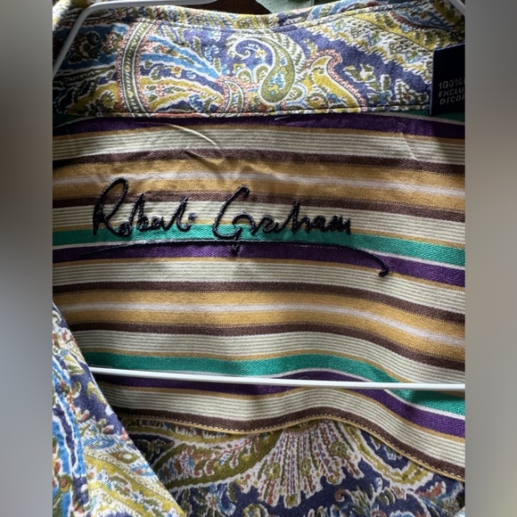 ROBERT GRAHAM casual dress shirt XL - Picture 2 of 3